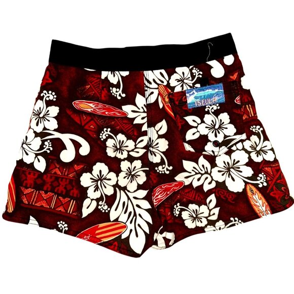 CCC Iseula Mens Surf Board Swim Shorts Draw String Waist Hawaiian Floral Print S - Picture 2 of 3